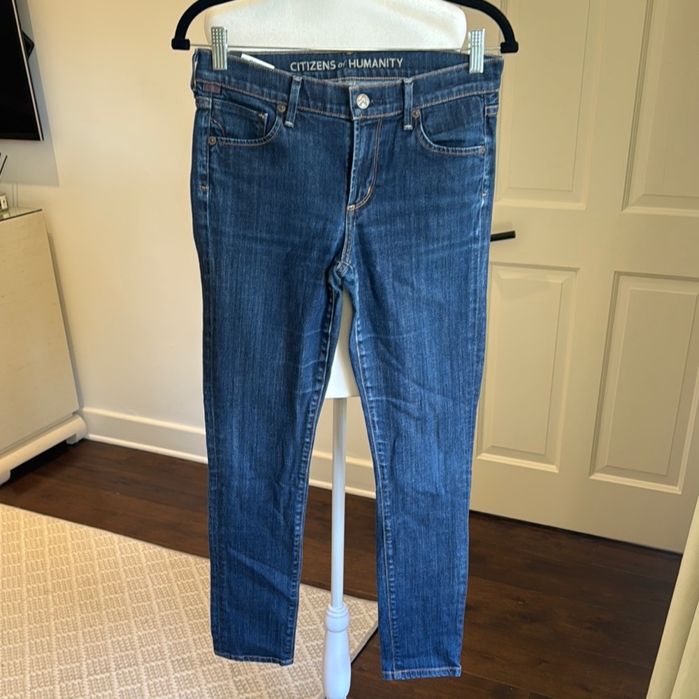 Citizens of Humanity -  Women's Straight Leg Mid-Rise Jeans - Size: 27